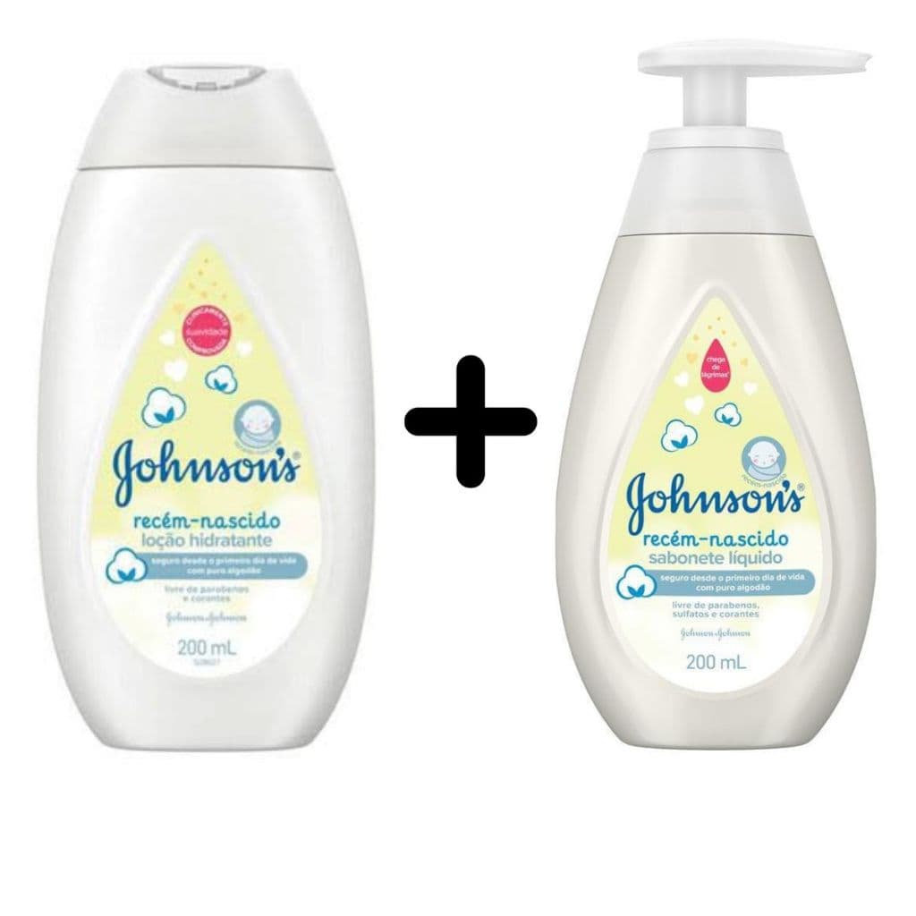 Kit Johnson's Baby Recém Nascido - Hidratação e Limpeza Suave