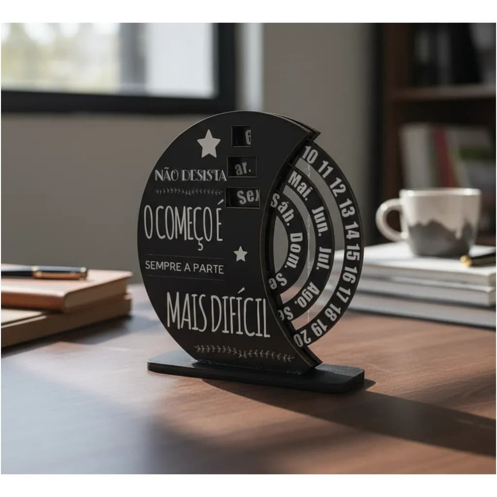 Calendário De Mesa Decorativo Permanente