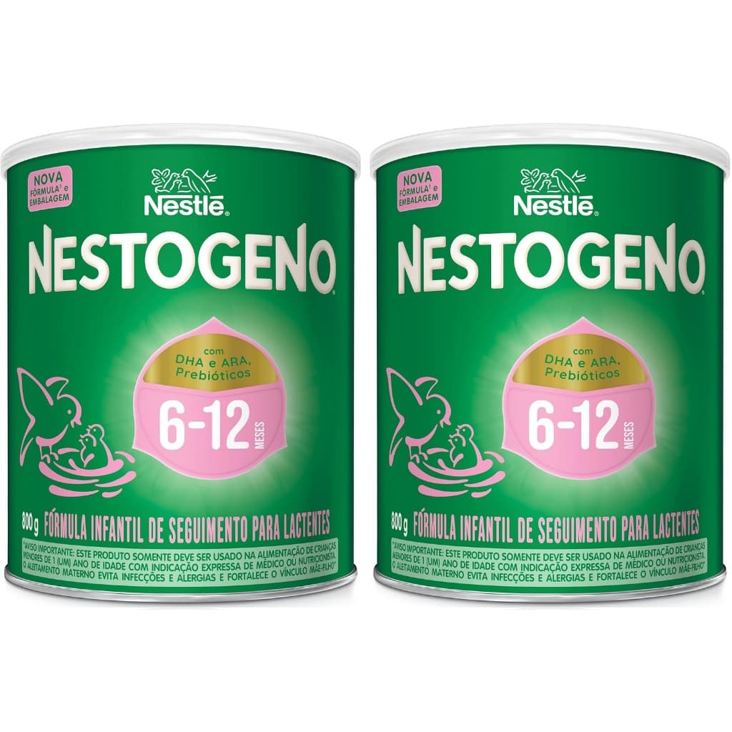 Kit 2 Latas Nestogeno 6 a 12 Meses 800g cada EQ.1