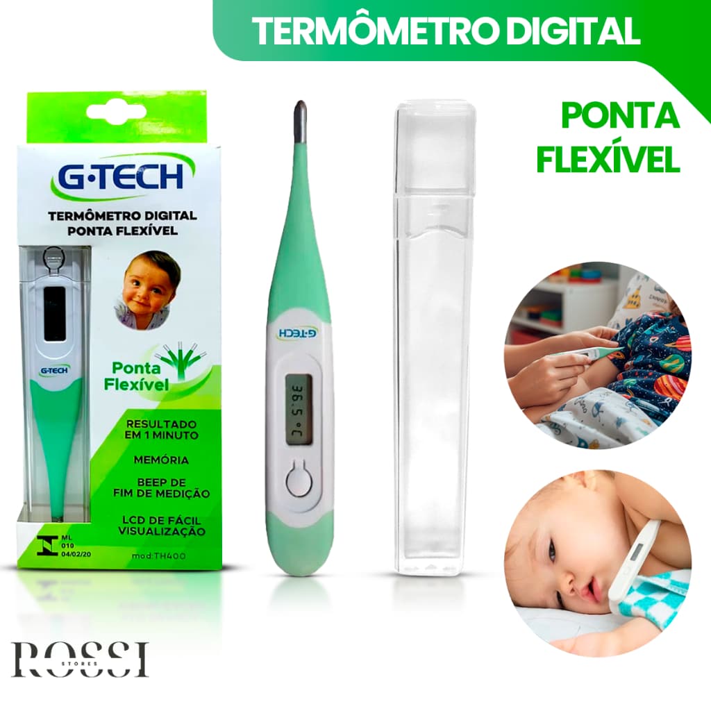Termômetro clinico digital ponta flexível G-TECH