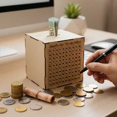 Cofre MDF Desafio 1Mil  5Mil  10Mil  20Mil Caixa De Madeira  Escolha Sua Meta