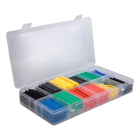 Kit de 328 peças de tubo termoencolhível preto ou colorido para conectar fios e cabos isolados