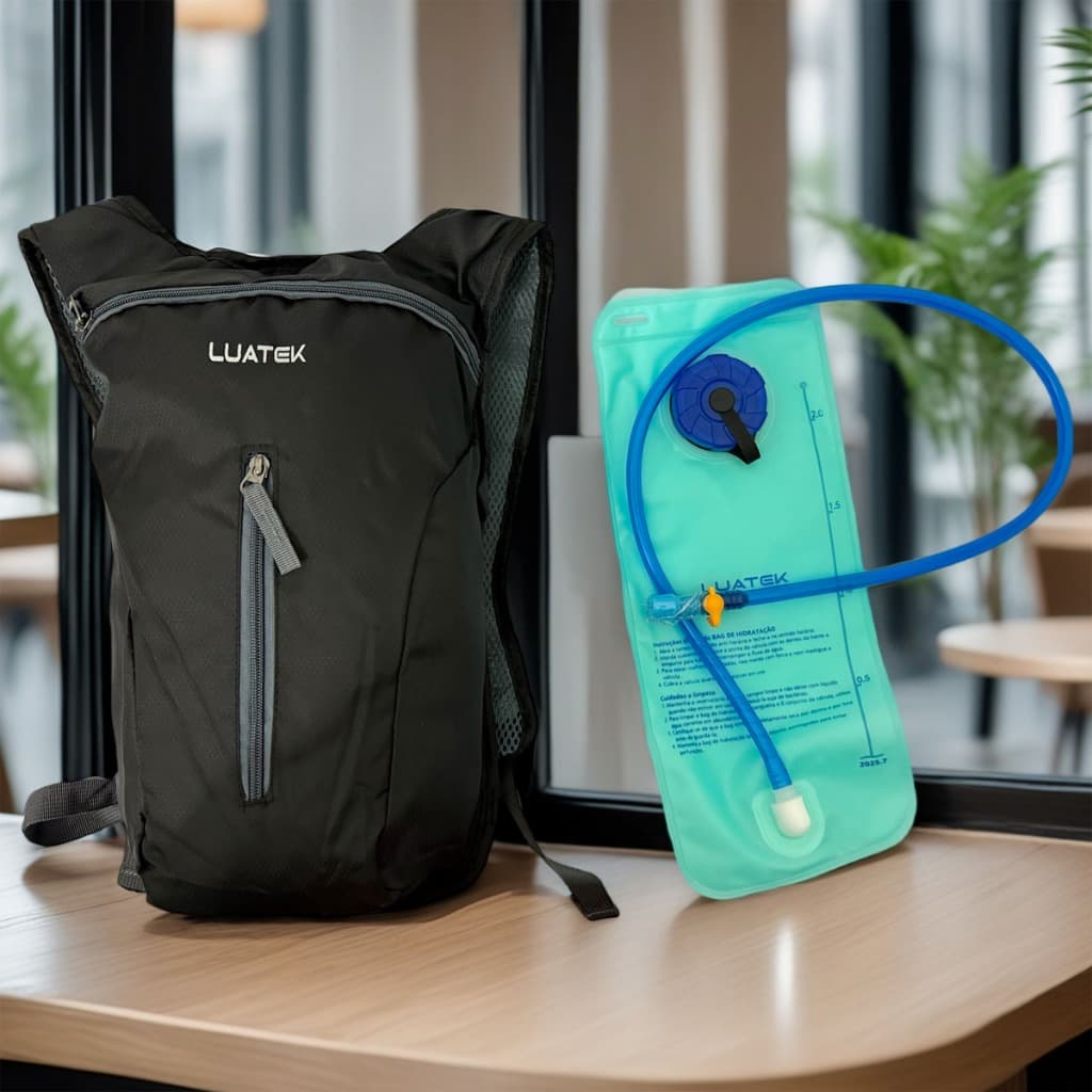 Mochila Hidratacao Impermeavel C/ Bolsa Refil D'agua Bike 2L