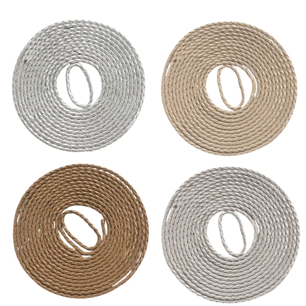 Tira de Couro 4mm Trançado Sintético com 12 metros Diversas cores