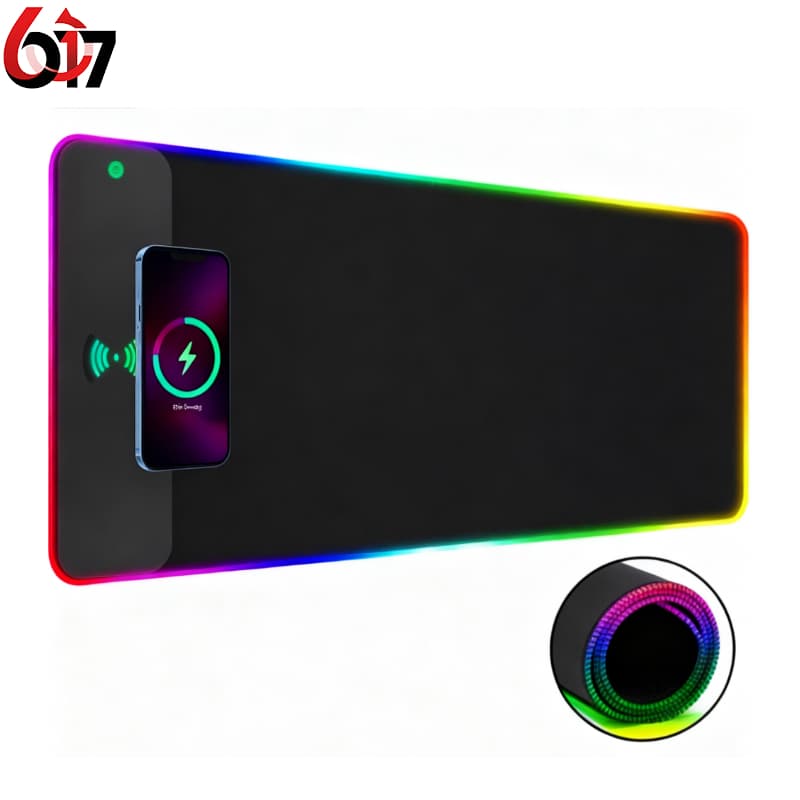 Mouse Pad Gamer 80*30 CM Extra Grande Led Rgb 14 modos de iluminação Mousepad +Carregador 4 USB+Tipo C-K3