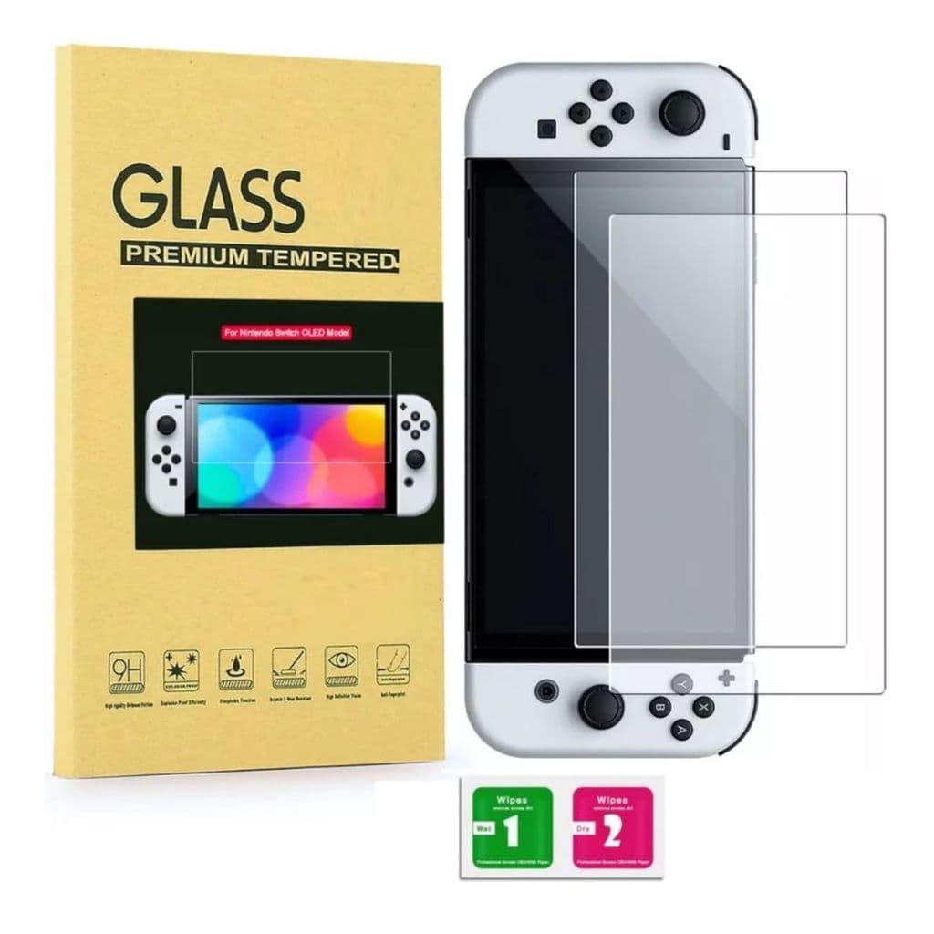 Kit 2 Películas Premium Para Nintendo Switch Oled Glass Embalagem Top Completa Anti Risco