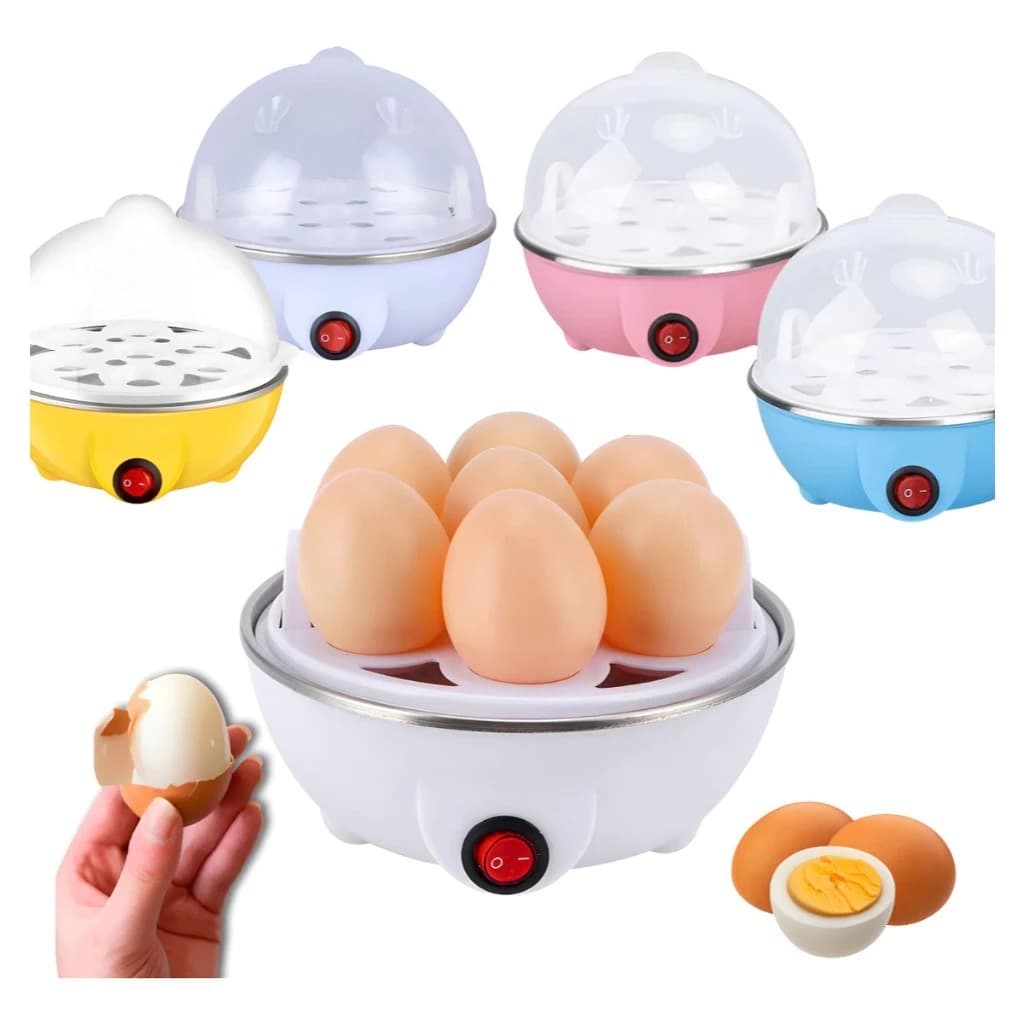 Cozedor de Ovos Elétrico Portátil Cozinha à Vapor 110V/220V Cor Aleatória