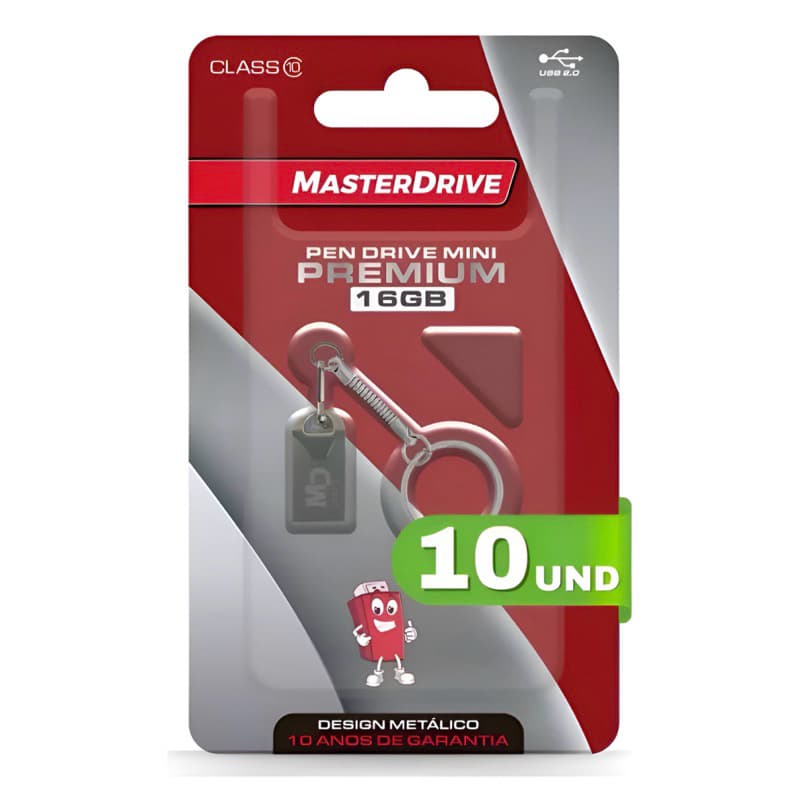 Pendrive MR.DRIVE 16GB kit com 10unidades MASTER DRIVER ATACADO