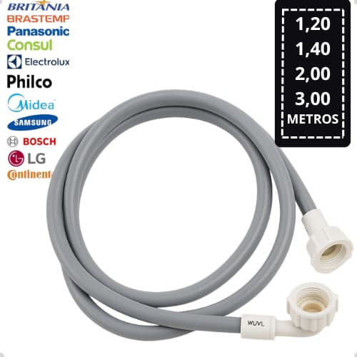 Mangueira Entrada Agua Máquina de Lavar Universal Brastemp, Eletrolux, Consul, LG