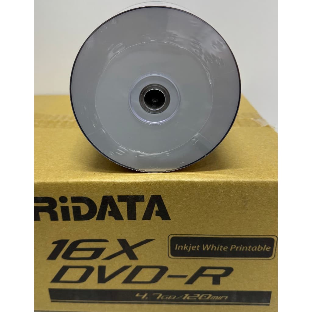 50 MIDIAS DE DVD-R RIDATA PRINTABLE  4.7GB DE 120 MINUTOS.