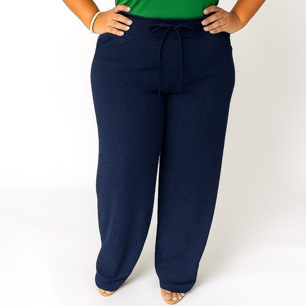 Calça Larga Pantalona Feminina Tamanho Plus G1/G2