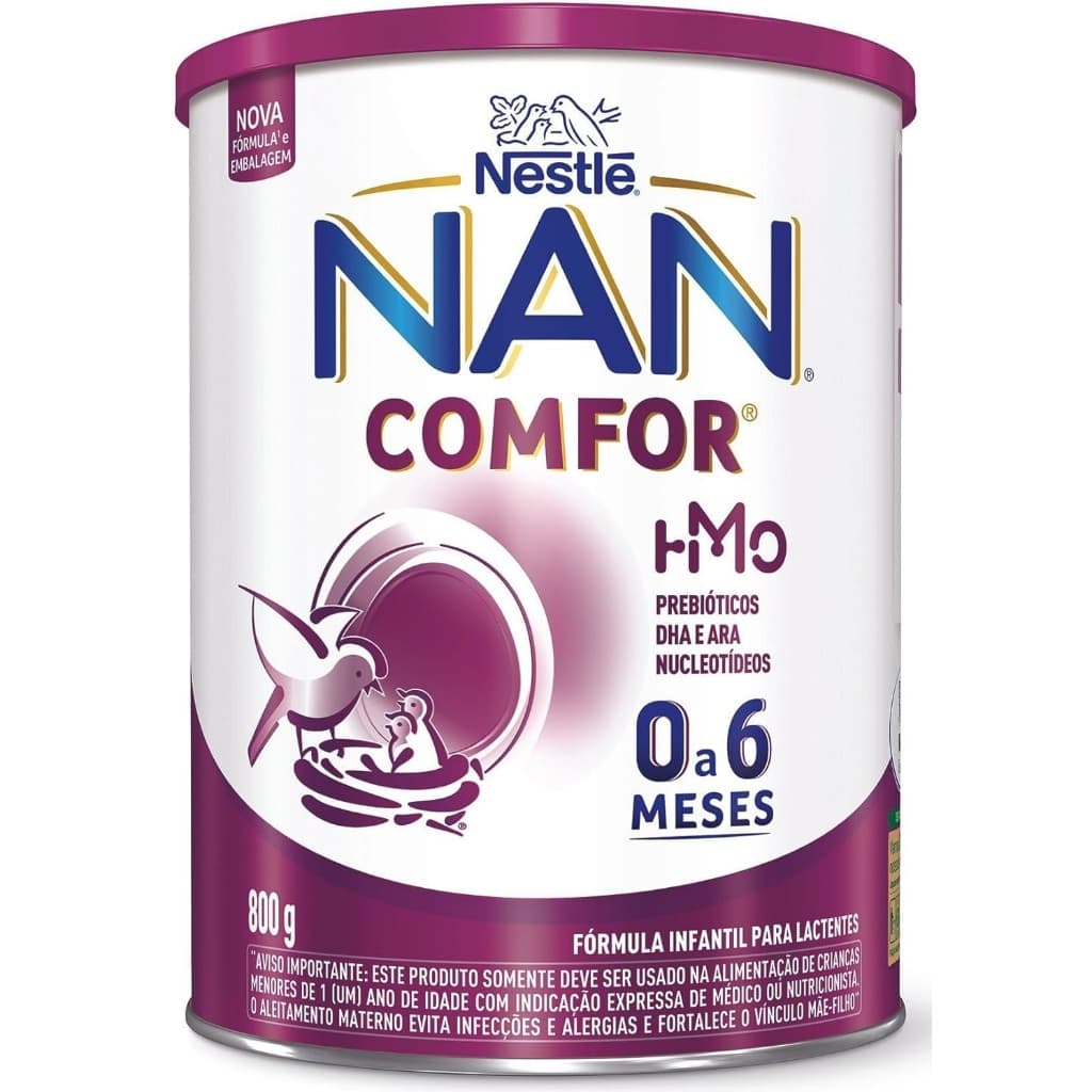 1 Lata NAN Comfor 800gr 0 à 6 meses, (ROXO) EQ.1