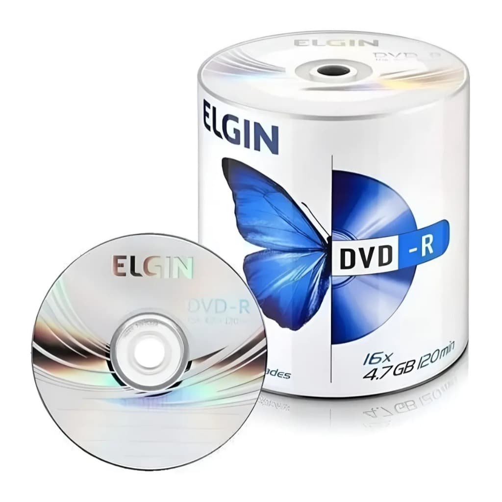50 Unidades Dvd-r Virgem Elgin Logo 4.7gb 120 min