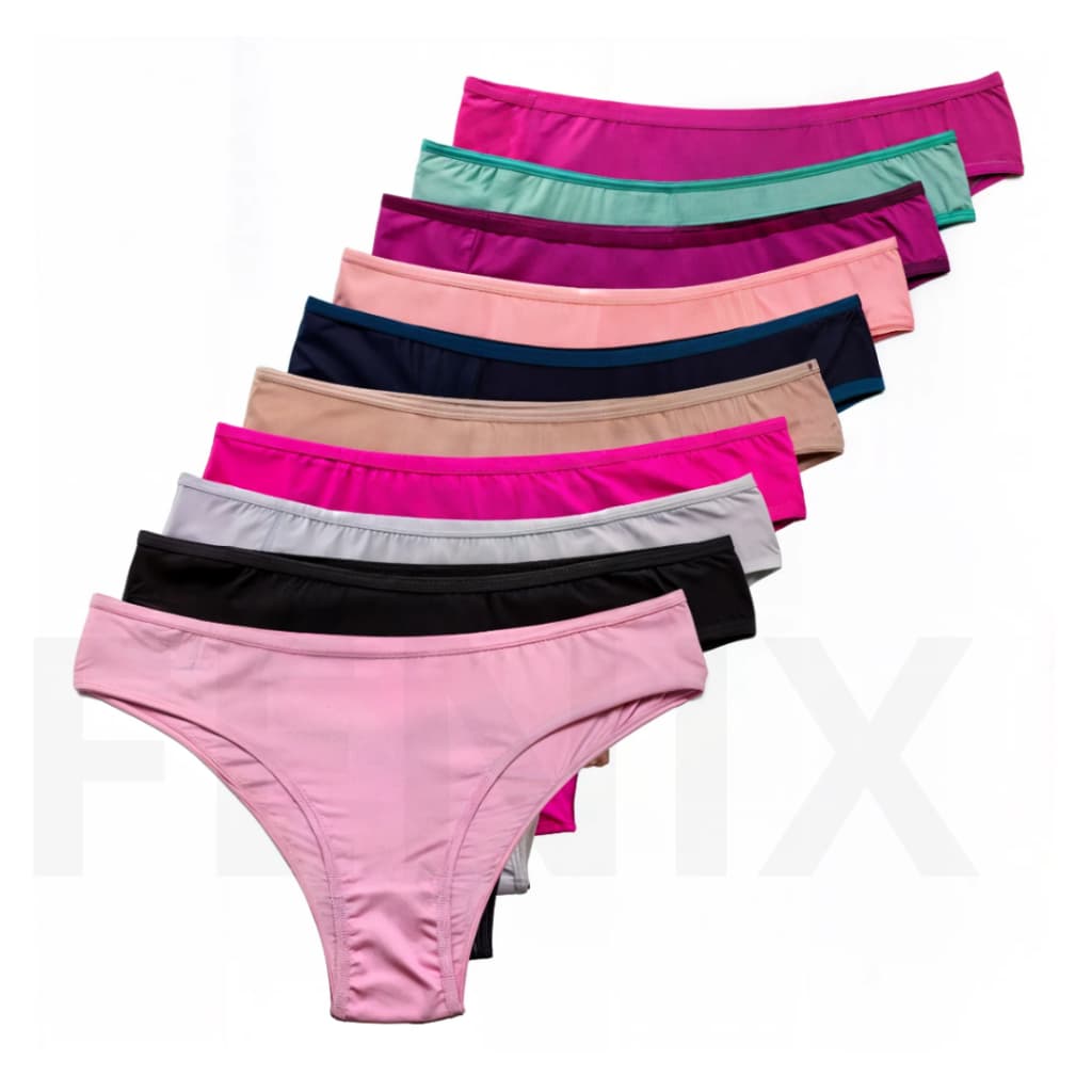 Kit com 5 Calcinhas Tanga microfibra conforto basica premium nao marca forro 100% algodão varias cor