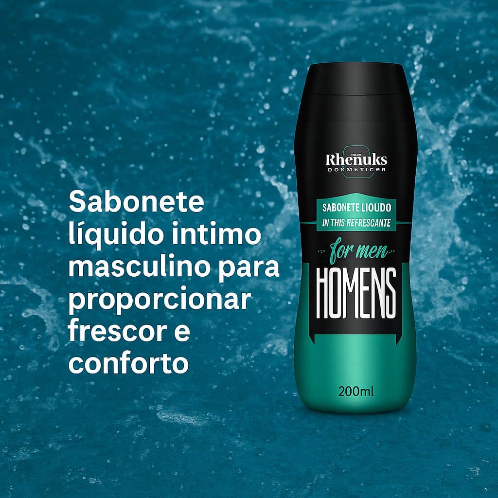 Sabonete Íntimo Masculino Rhenuks 200ml – Refrescante e Suave
