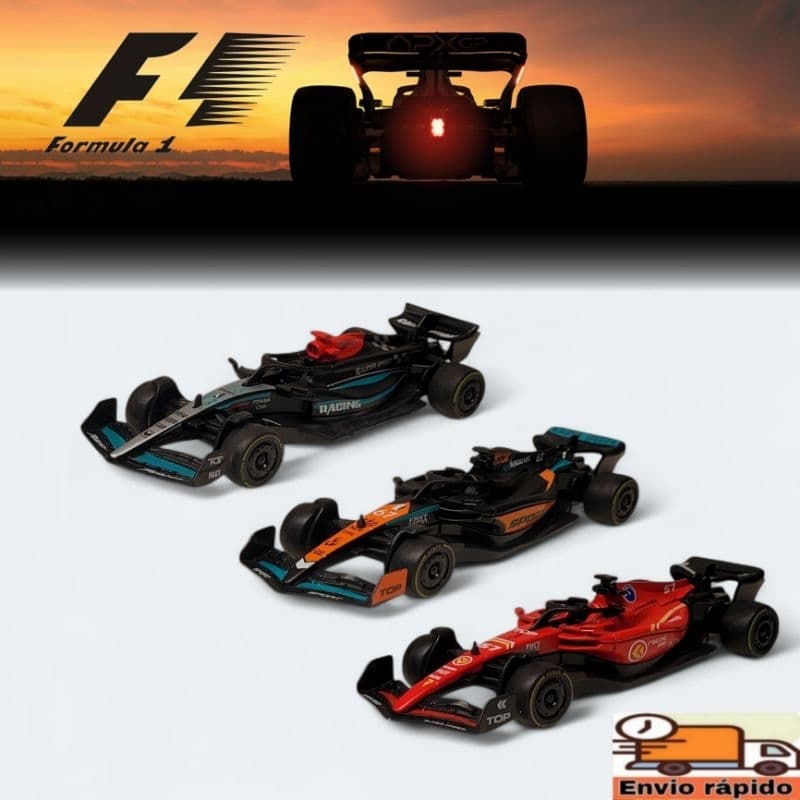 Miniatura de Ferro Carrinho de Formula 1 1:43 Fricção Diecast Coleção Metal