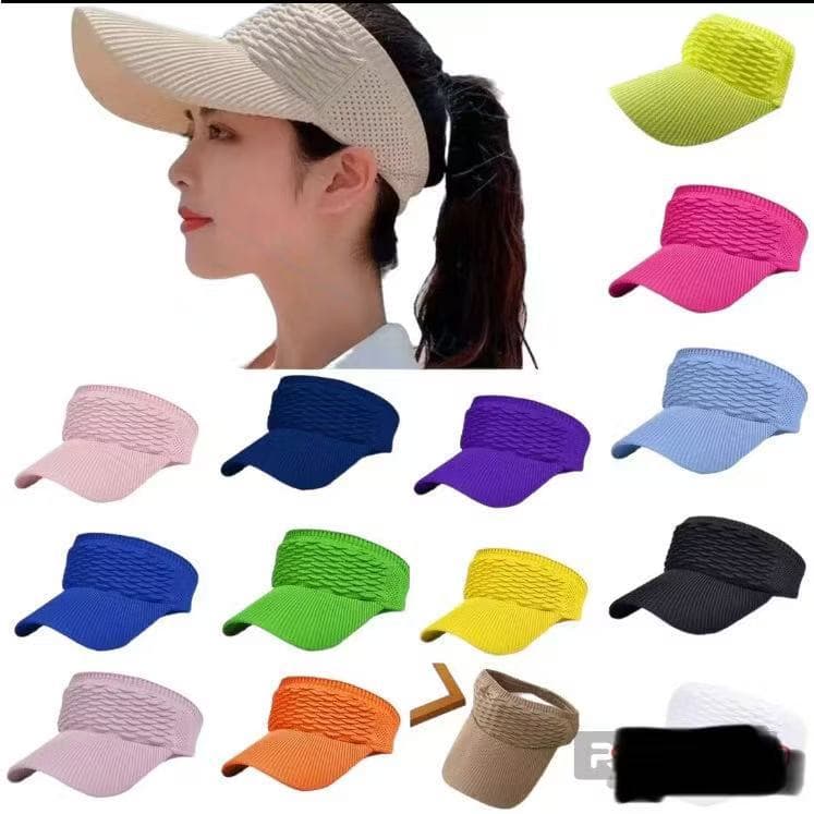 Viseira Sport Chapéu/Boné Feminino De Aba Longa Respirável Viseira
