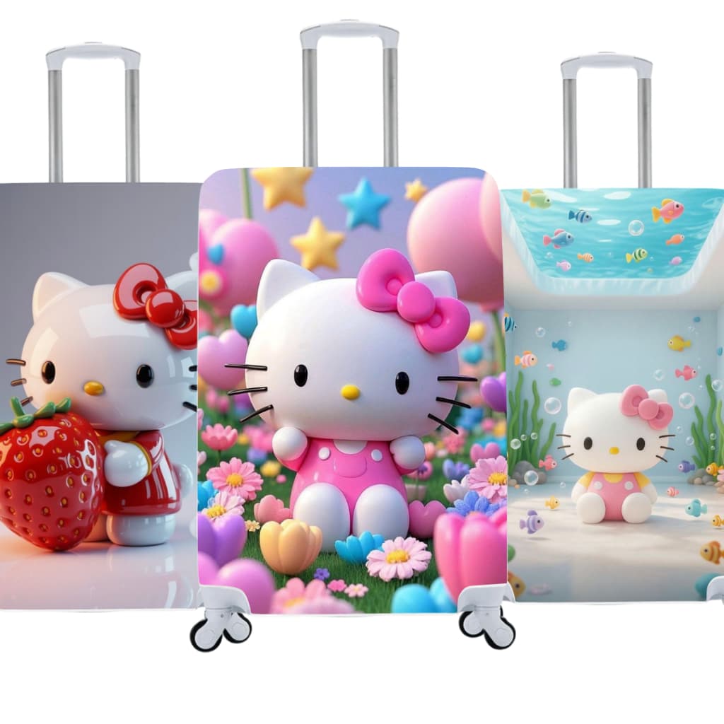 Capa De Mala Personalizada Hello Kitty Viagens Bagagens