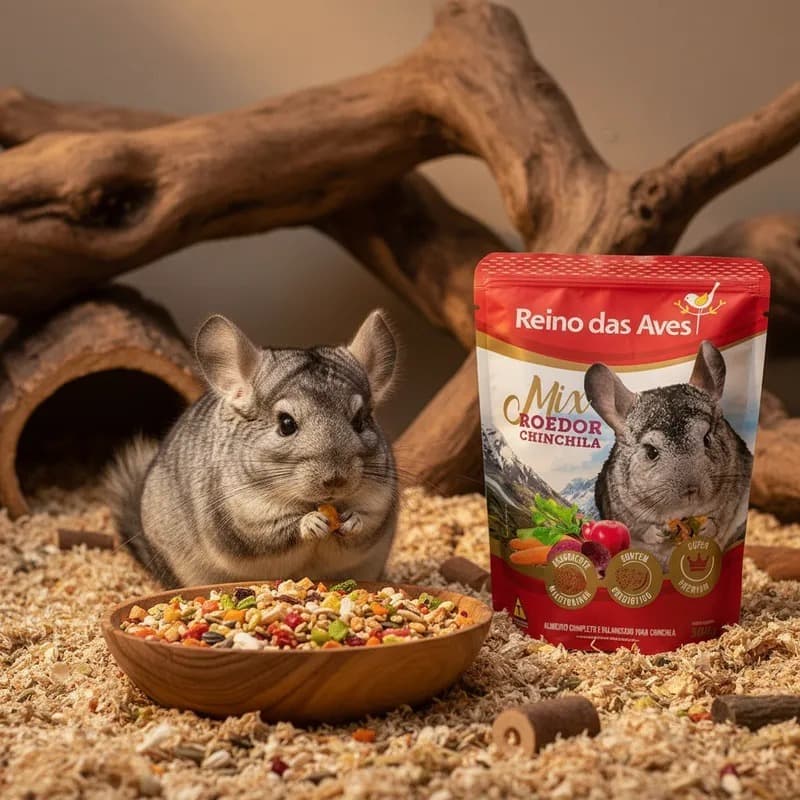 Ração Para Roedor Chinchila Gold Mix 500g - Reino Das Aves