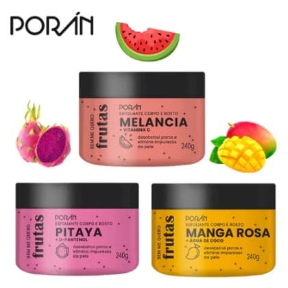 Esfoliante Poran Rosa Mosqueta Para Manchas e Textura da Pele Limpeza Profunda