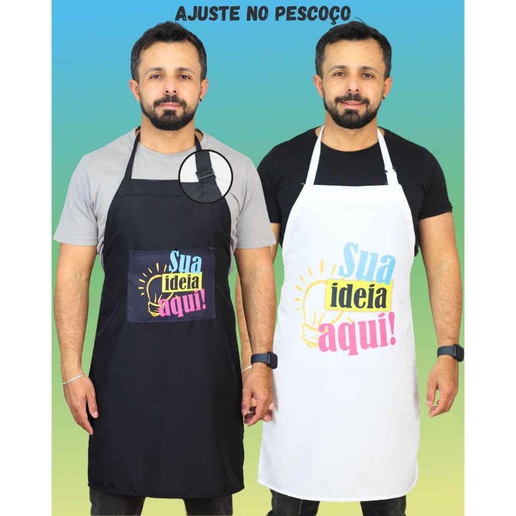 Avental Personalizado com a sua logo sua ideia estampado Unisex Tecido Oxford com Alça regulável