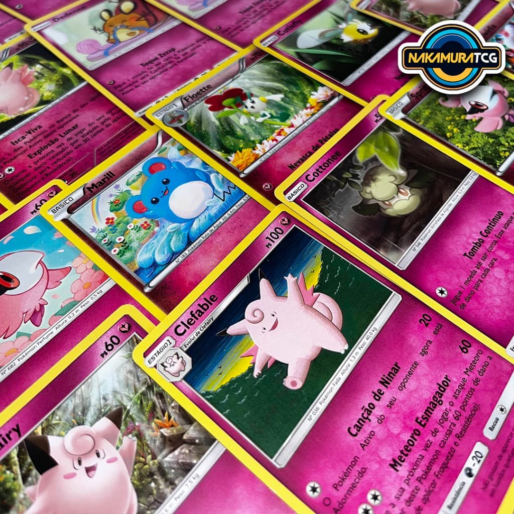 Cartas Pokémon Tipo Fada - Diversas Coleções - Escolha as suas!