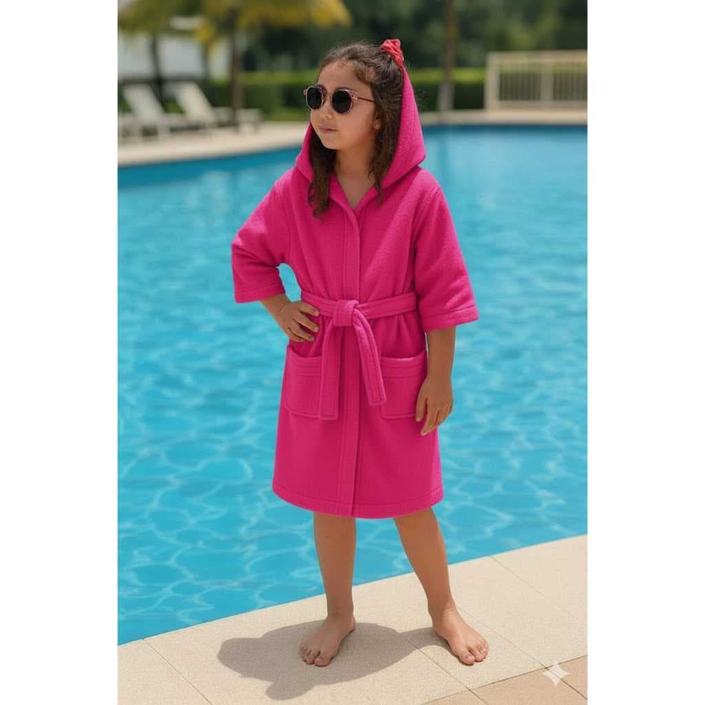 Roupão Infantil Saída de Praia e Piscina Com Capuz