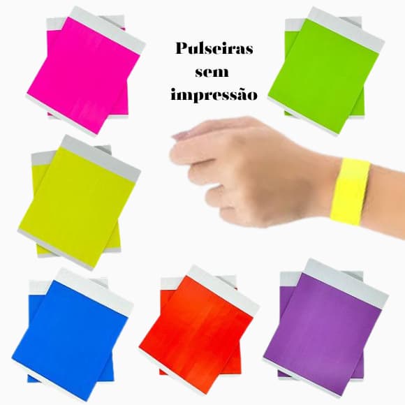1.000 fitas de Identificação entrada festas, Casamentos, Aniversários, baladas, pulseiras de festas
