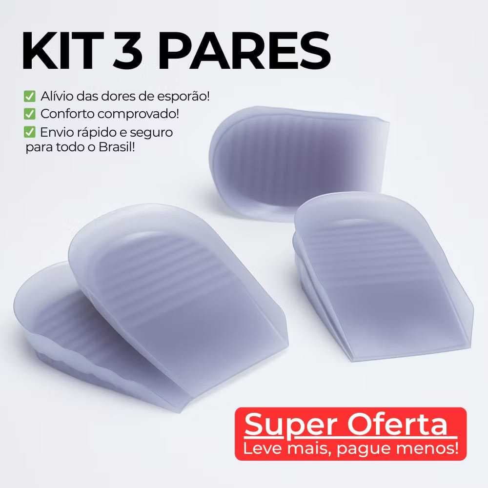 Calcanheira Ortopédica Vinil Silicone Palmilha Esporão e Facite Original Com Nota Fiscal