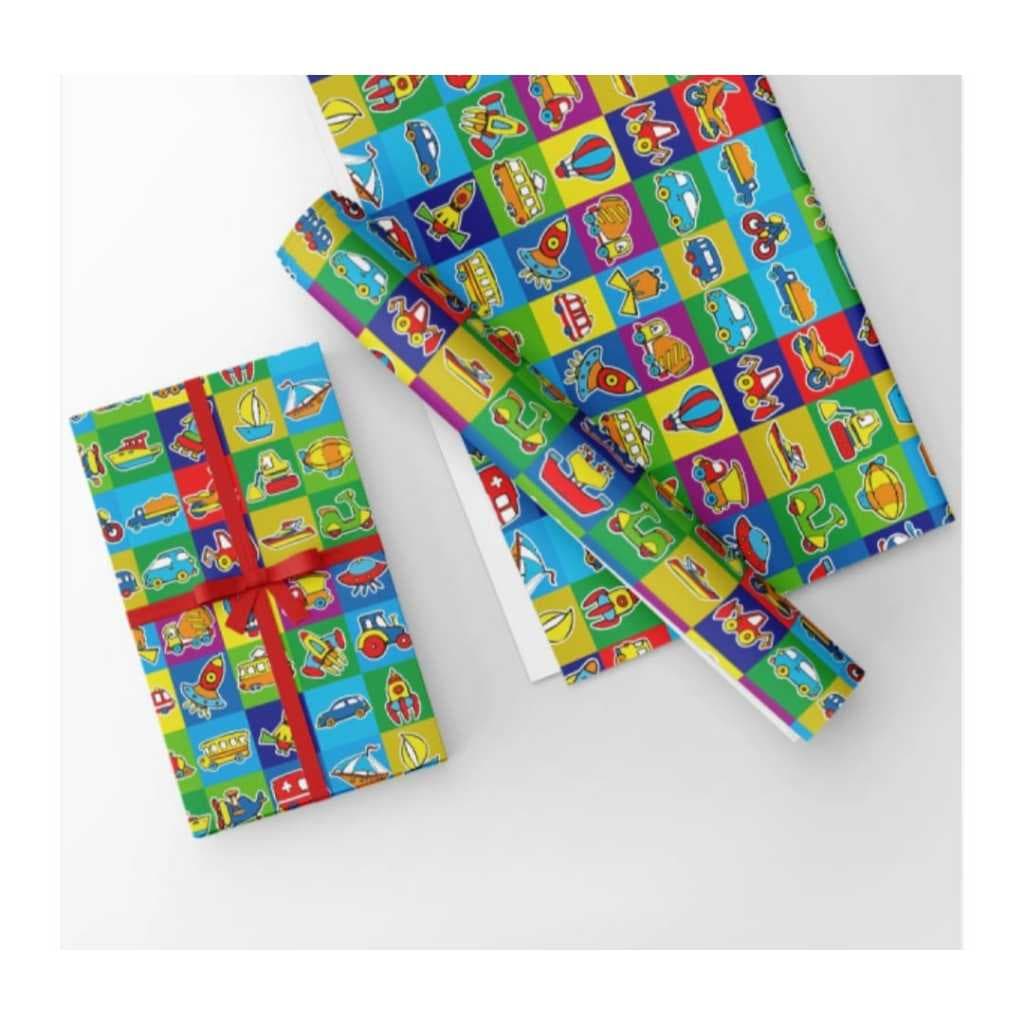 40 folhas de papel de presentes 50x60 infantil