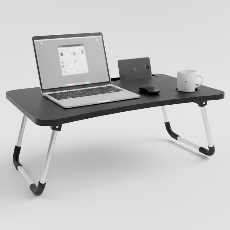 Mesa Notebook Portátil Dobrável para Notebook Ajustável Mdf Suporte para Laptop Estudo Porta Tablet