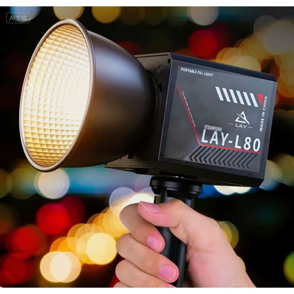 Luz De Preenchimento 80W Para Fotografia Portátil LED COD 3000-6500K Sem Fio Com Bateria Recarregal Lay L80