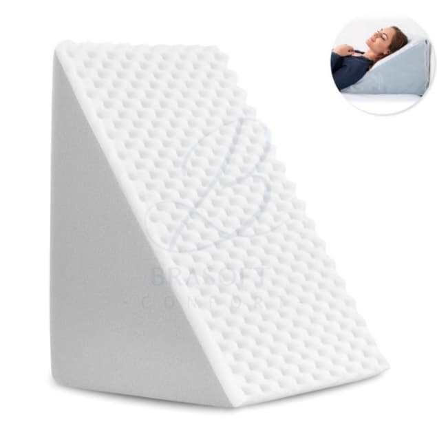 Encosto Anatômico, Triangular, Branco, Leitura, Pós Operatório, Capa Com Zíper, BraSoft Confort