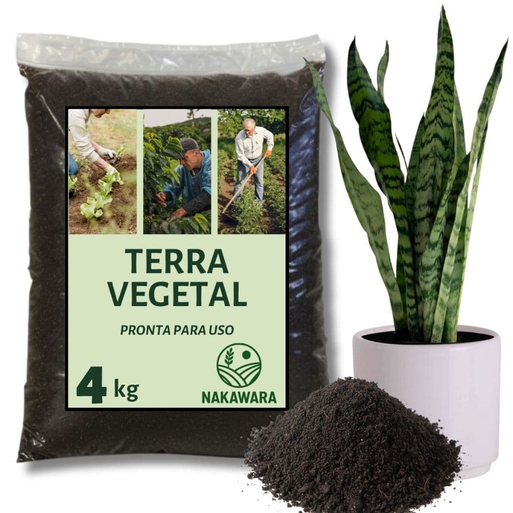 Terra Vegetal Adubada Premium 4kg Nakawara – Ideal para Espada-de-São-Jorge e Plantas Ornamentais