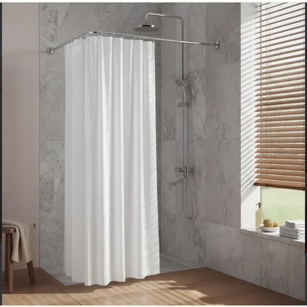 Suporte aluminio para porta cortina de Box de banheiro.