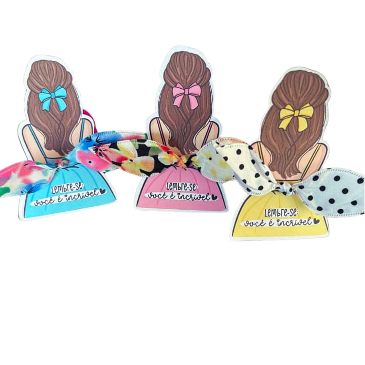 Kit  Xuxinhas Com Tag Personalizada Mimo Lembrancinha Cliente  Brinde Presente Cabelo