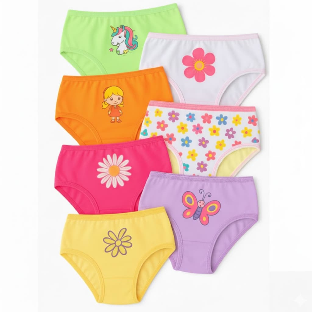 Kit Calcinhas Algodão Infantil Tanga Conforto