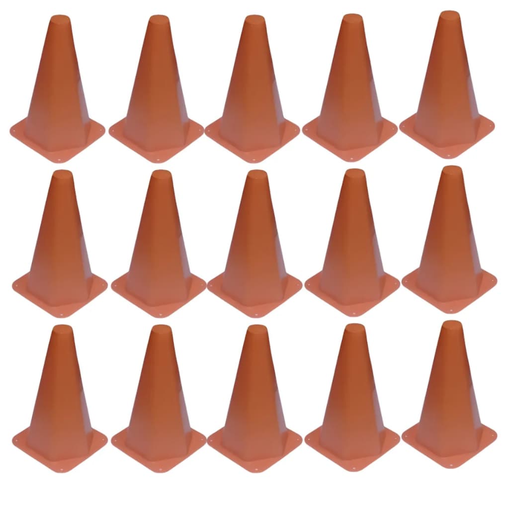 Kit Cone Treino Agilidade - 15 Unidades Laranja Futebol Academia Pilates