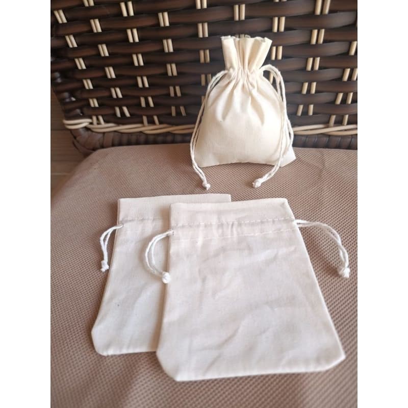 Saquinho de algodão cru 50unidades Tam. 8x10