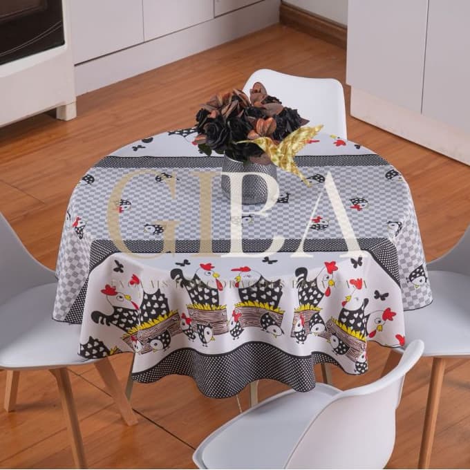 Toalha de mesa REDONDA cozinha 140X140cm várias estampas - PREÇO DE FÁBRICA