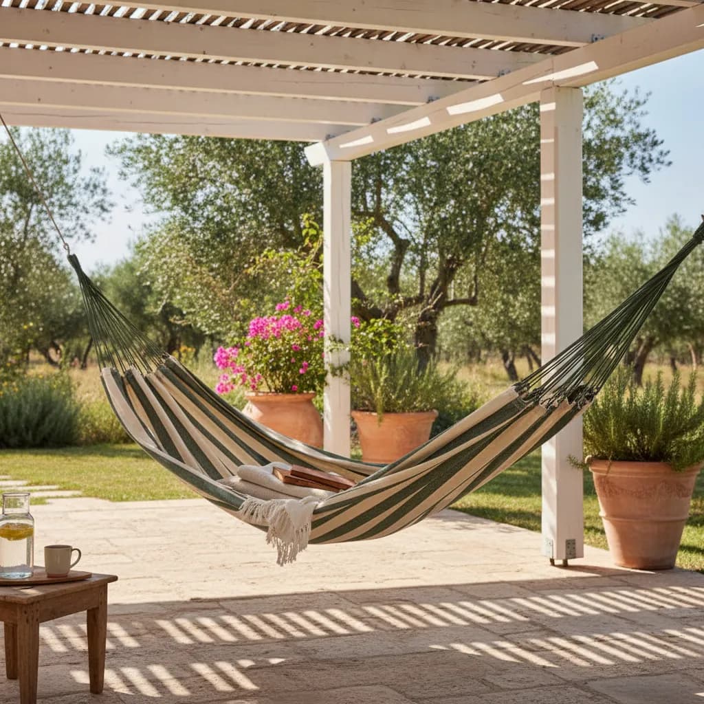 Rede de Descanso Casal Listrada Gigante Modelo Terra e Sol 3,90 x 1,50m