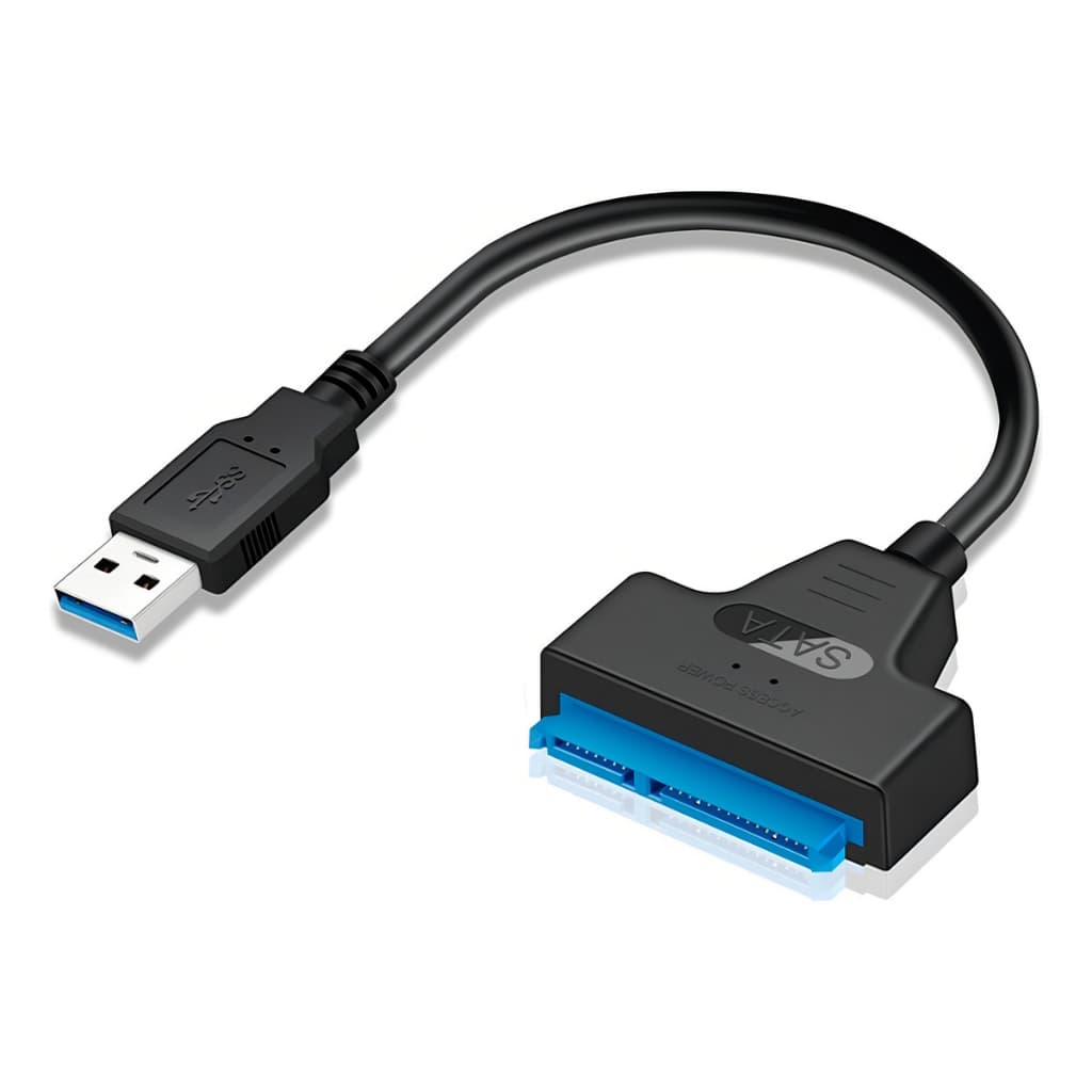 Cabo Usb 3.0 Para Sata Leitor Hd Ssd 2.5' Preto Premium