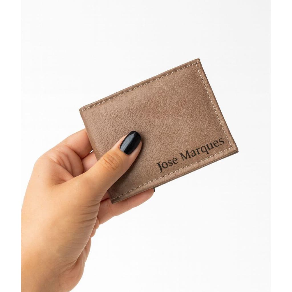 Kit 5 Carteiras Masculinas Mini Slim Pequenas Personalizadas Com Nome ou Iniciais