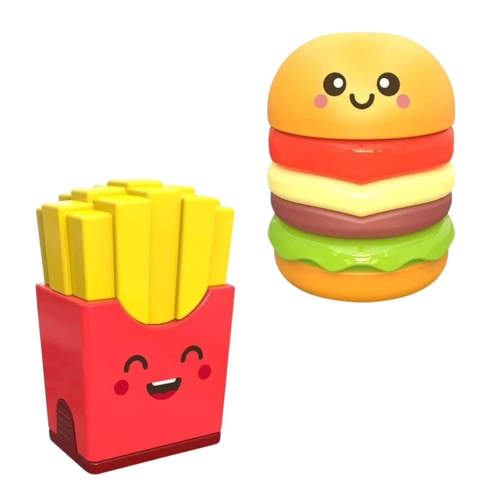 Apontador C/ Depósito + Borracha Lanches TRIS