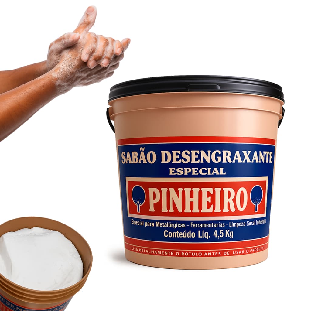 Pasta Sabão Creme Para As Mãos Desengraxante Pinheiro 4,5kg