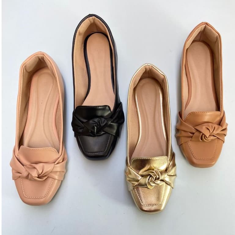 Mocassim Feminino Bico Quadrado Sandália Feminina Rasteirinha Sapato Mulher Patete Feminina