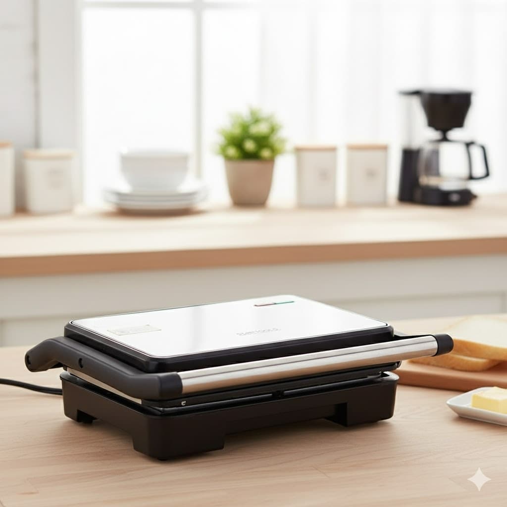 Sanduicheira Elétrica Grill 1000w Versatilidade Na Cozinha Para Comida Hambúrguer Pão Café