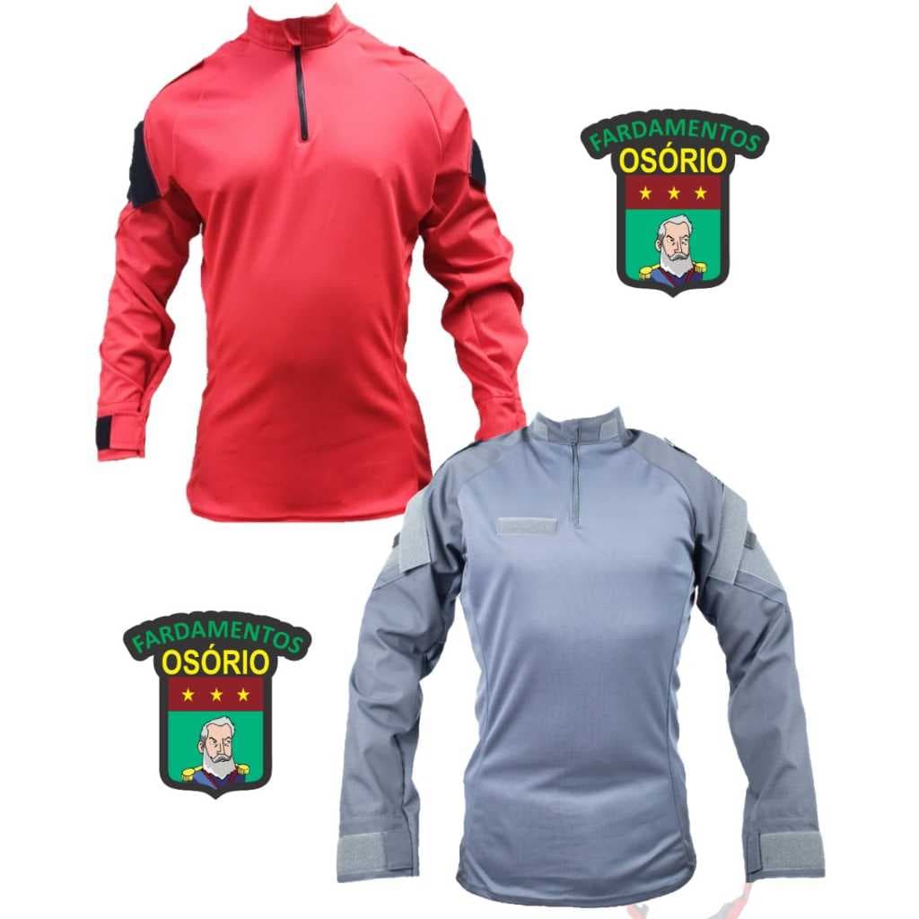 Combat Shirt Osório - VERMELHA ou CINZA