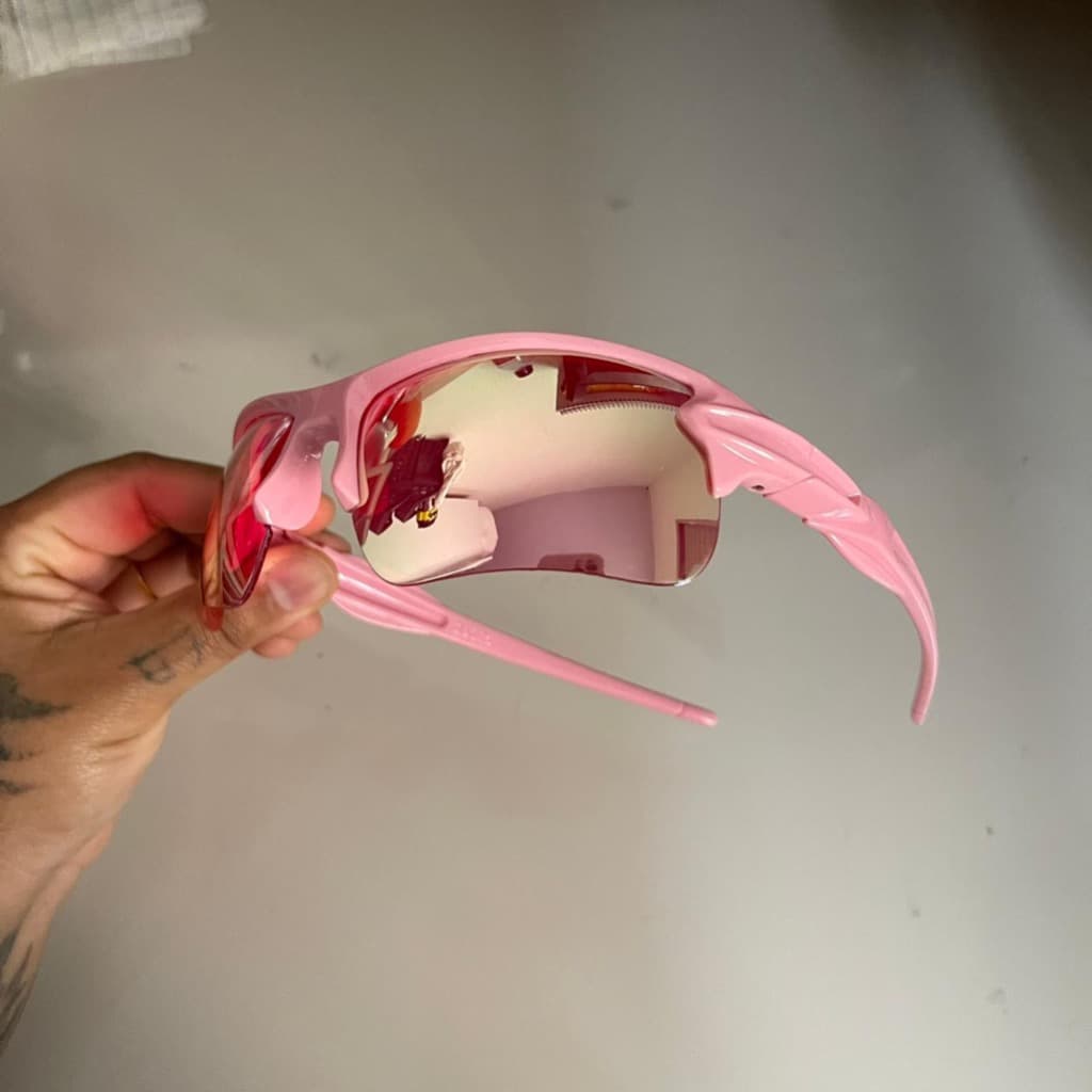 Oculos sem marca leve e confortável rosa claro