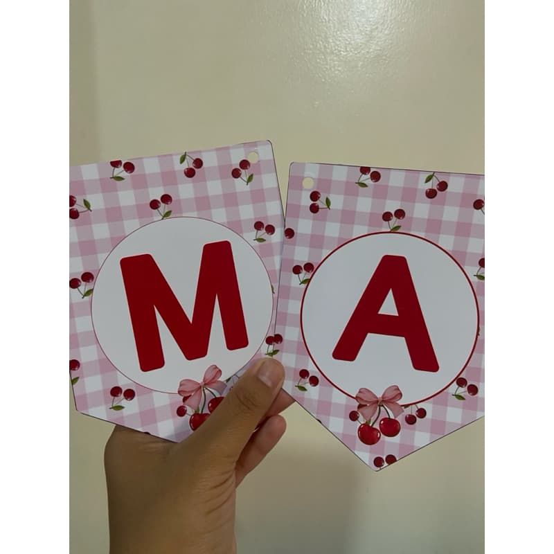 Bandeirola Personalizada - Cerejinha ( Fazemos qualquer tema)